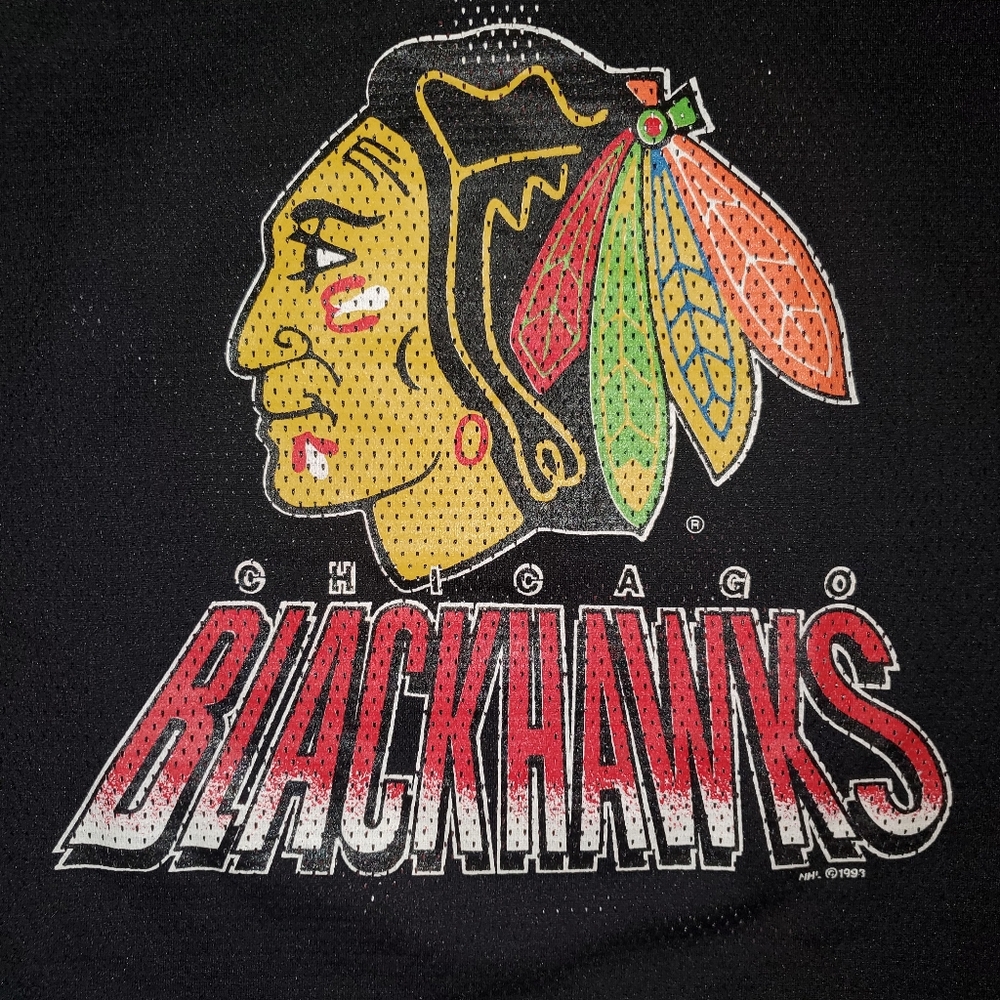 Vintage Chicago Blackhawks CCM Maska Mesh Fashion Jersey - Picture 4 of 9
